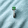 Green Gemstone 925 Silver Ring