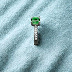 Green Gemstone 925 Silver Ring