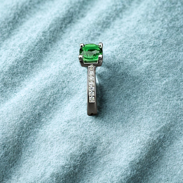Green Gemstone 925 Silver Ring