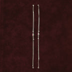 Twin-Strand Lotus Bloom Anklet Pair