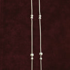 Silver Beads Anklet Pair Close up