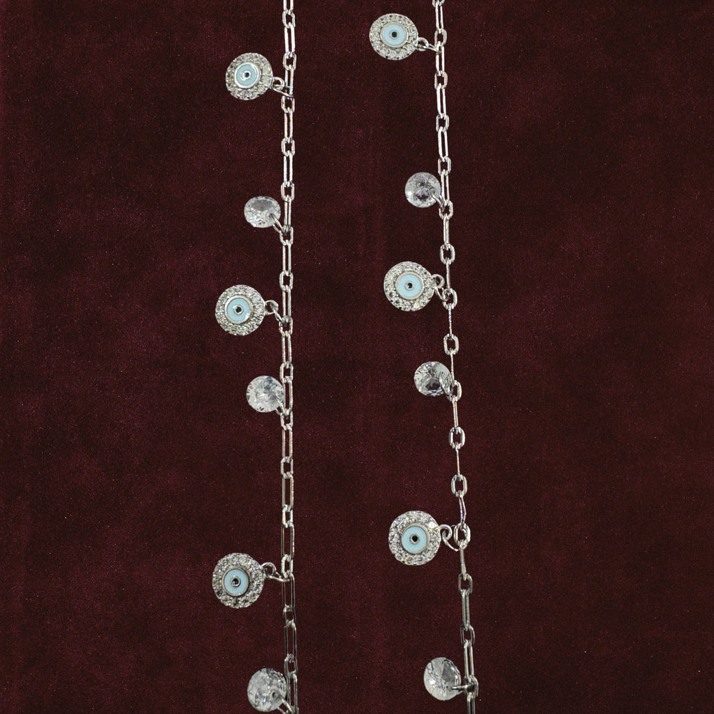 Close up of Aura Guard Charm Anklet Pair motif
