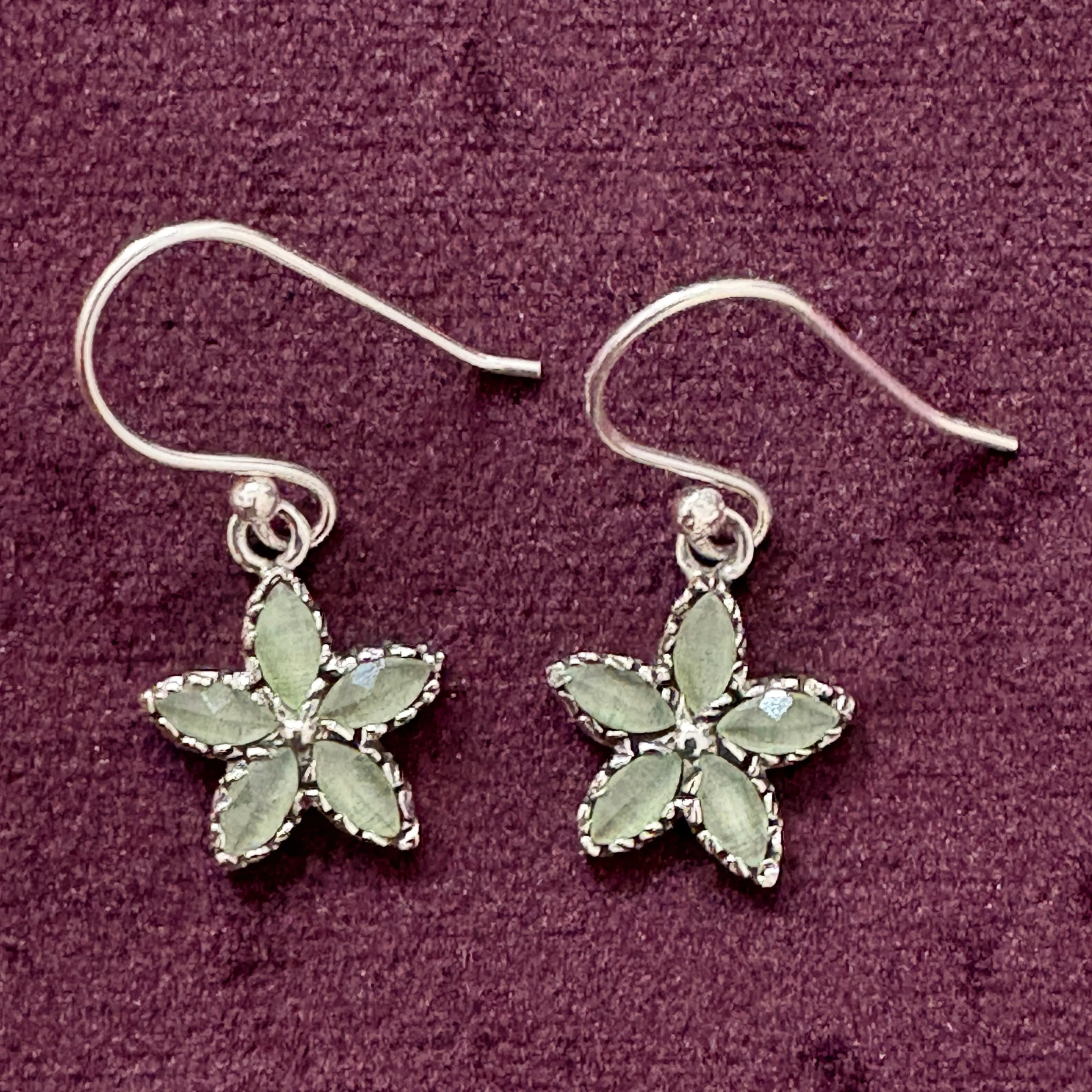 Verdant Petal Sterling Silver Earrings