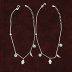 Serene Sentinel Evil Eye Anklet Pair