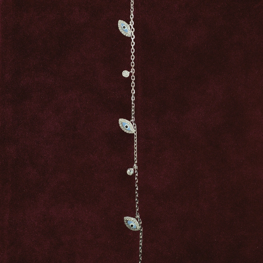 Neelima Glimmer Evil Eye Anklet closeup