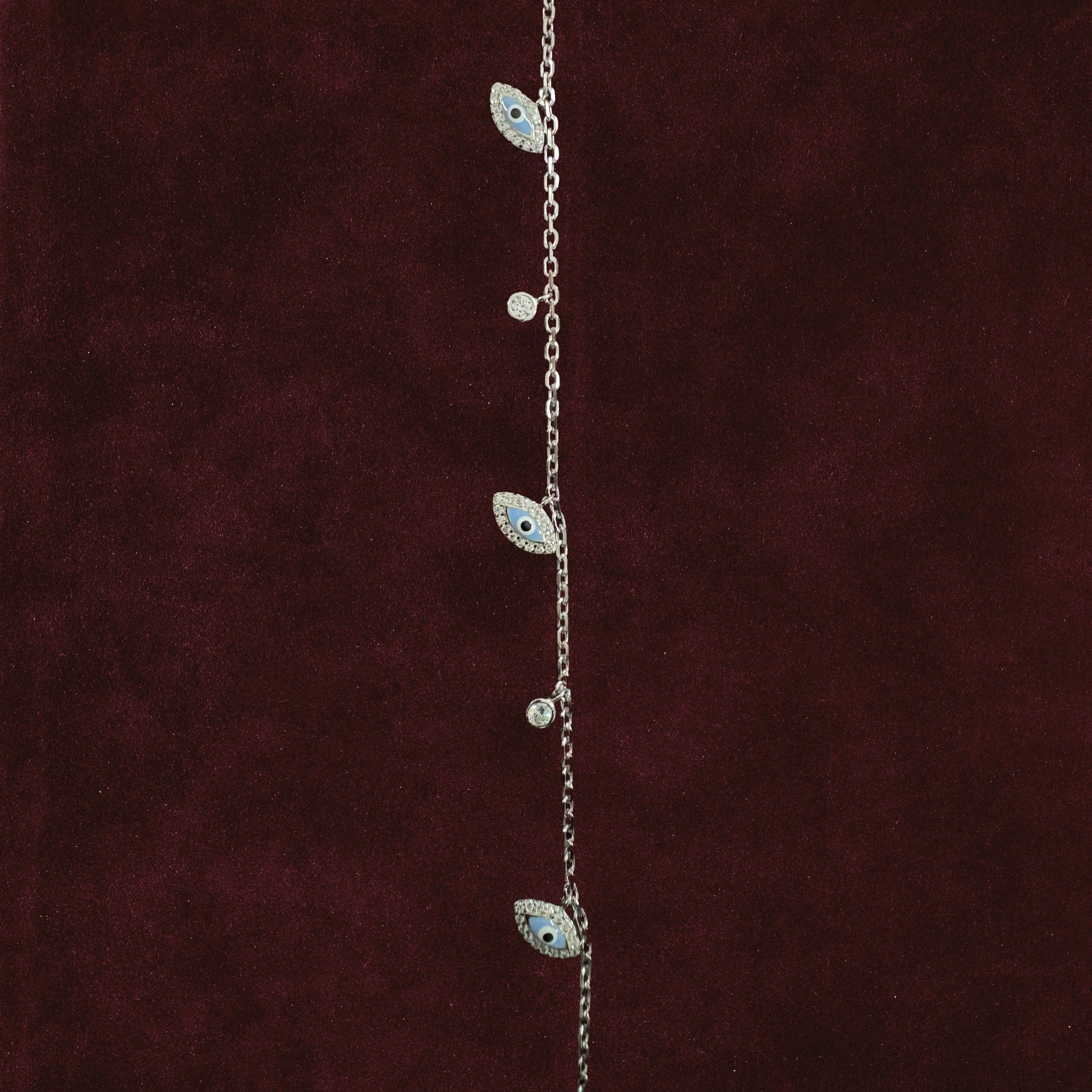 Neelima Glimmer Evil Eye Anklet closeup