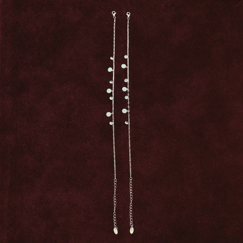 Aura Guard Charm Anklet Pair on maroon background