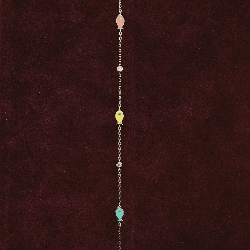 Fish Charm Anklet closeup