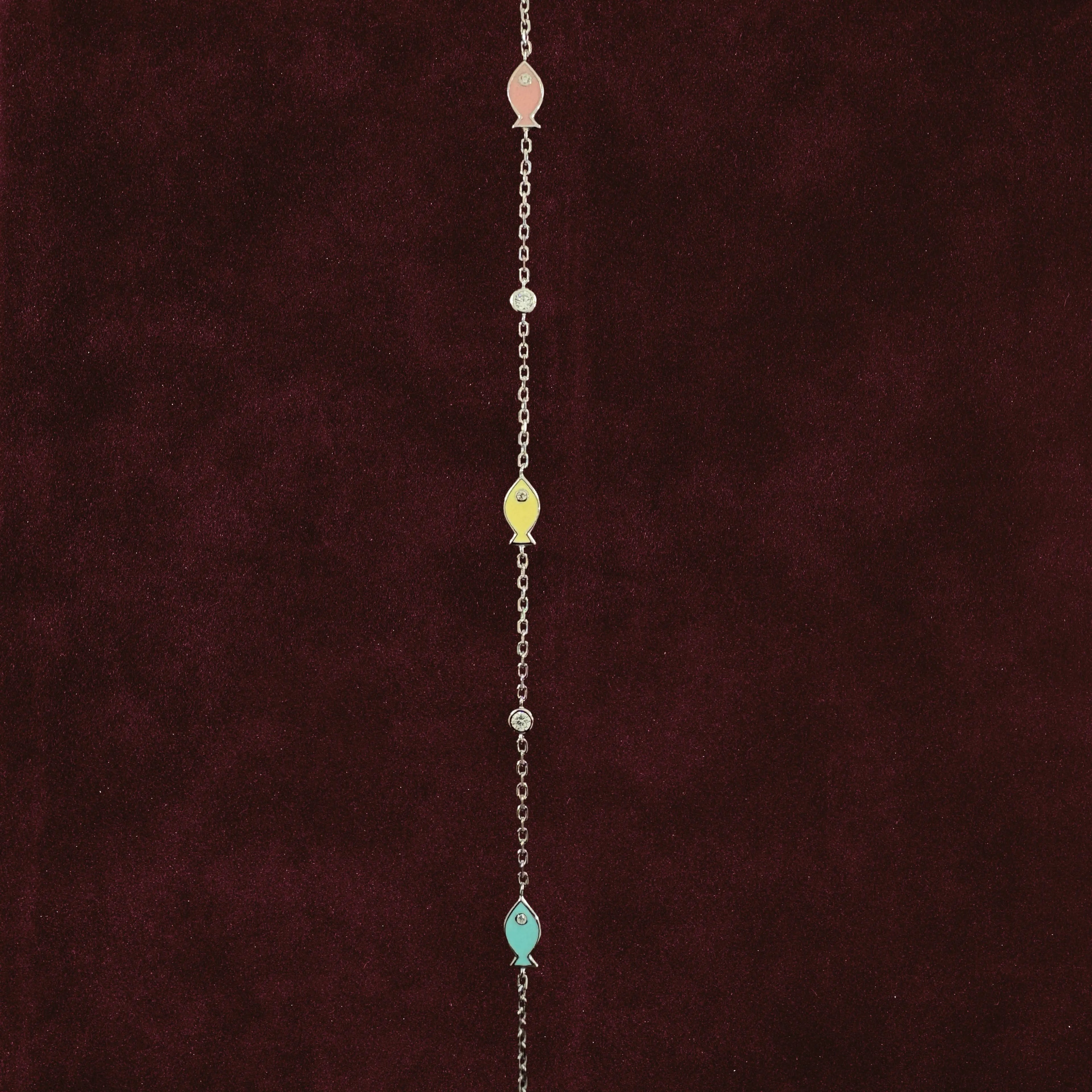 Fish Charm Anklet closeup