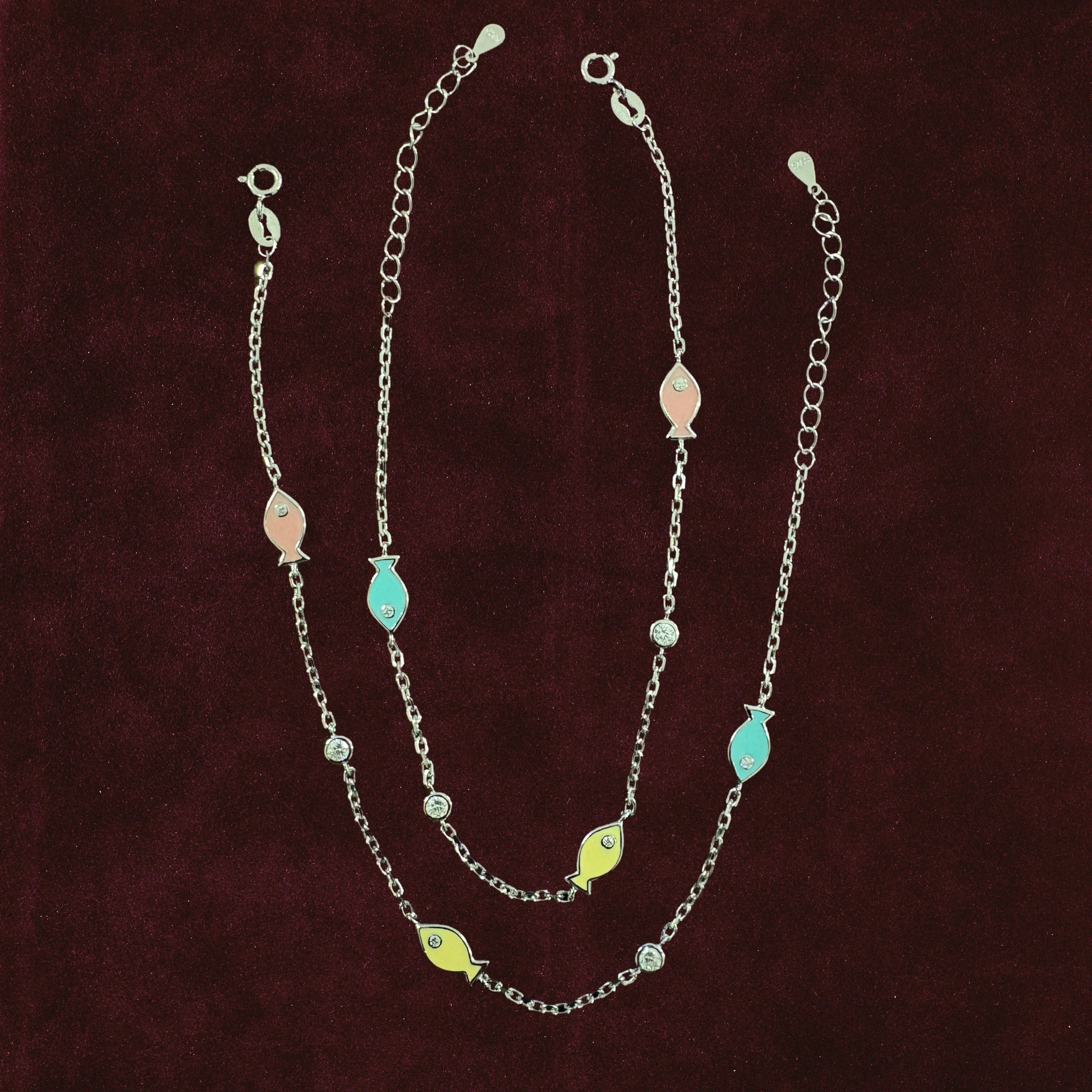 Fish Charm Anklet Pair