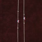 Fluttering Dual-Tone Butterfly Anklet Pair 