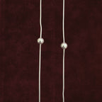 Silver Orb Snake Chain Anklet Pair motif closeup