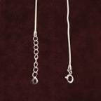 Silver Orb Snake Chain Anklet Pair hook closeup