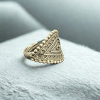 Ornate Teardrop 925 Silver Ring