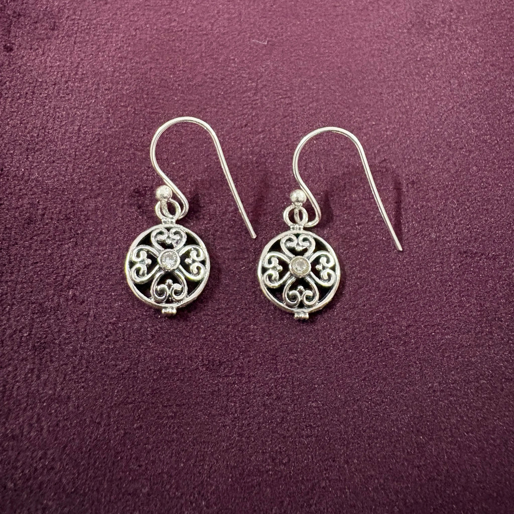 Ornate Filigree Sterling Silver Earrings