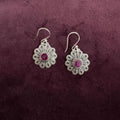 Royal Violet Bloom Sterling Silver Earrings
