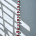 Sterling Silver Bracelet with Pink Gemstones and Clear Crystals - Bhavya Silvers