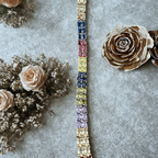 Multicolor Gemstone Sterling Silver Bracelet - Elegant Jewelry