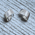 Modern Lightweight Sterling Silver Stud Earrings