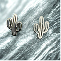 Cactus Stud Sterling Silver Earrings
