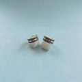 Braided Oxidized Band Toe Ring pair
