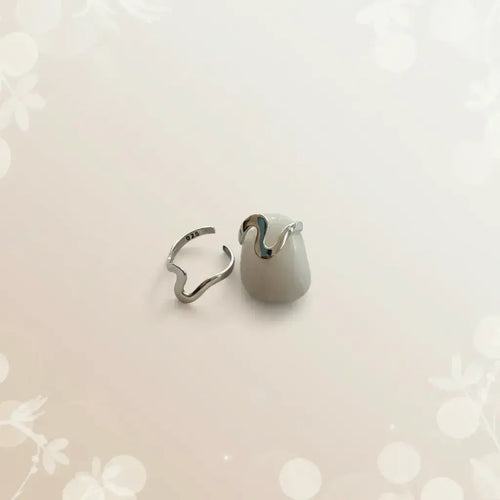 Ebb & flow toe ring pair