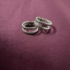 Flat lay image of Twisted Double-Rope Oxidized Toe Rings
