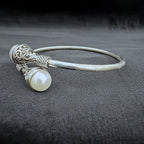 Elegant Pearl Silver Bracelet