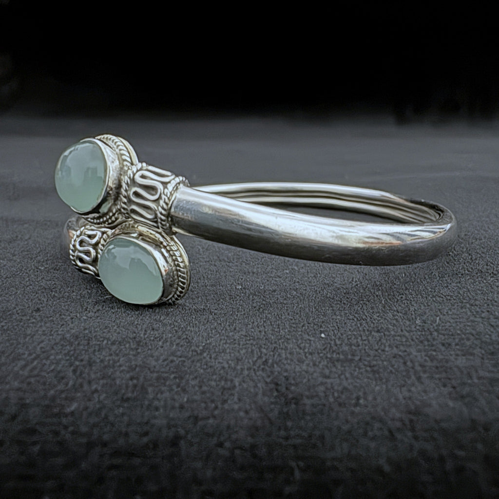 Green Stone 925 Sterling Silver Bracelet