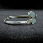 Green Stone 925 Sterling Silver Bracelet
