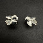 Sterling Silver Four-Leaf Clover Earring Studs - Elegant Jewelry