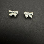 Elegant Sterling Silver Bow Knot Stud Earrings - Bhavya Silvers