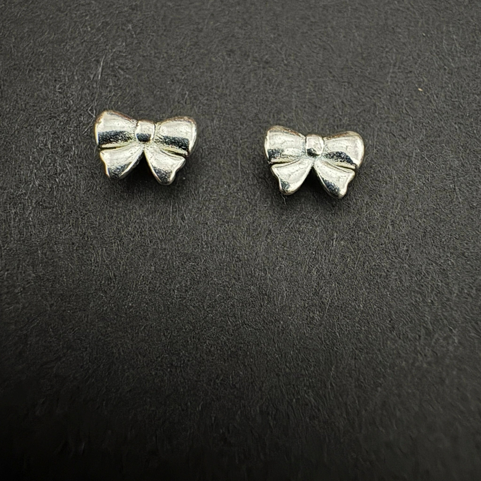 Elegant Sterling Silver Bow Knot Stud Earrings - Bhavya Silvers