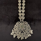 Statement Sterling Silver Necklace with Multi-Gemstone Accents