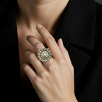 Floral Sunburst 925 Sterling Silver Ring