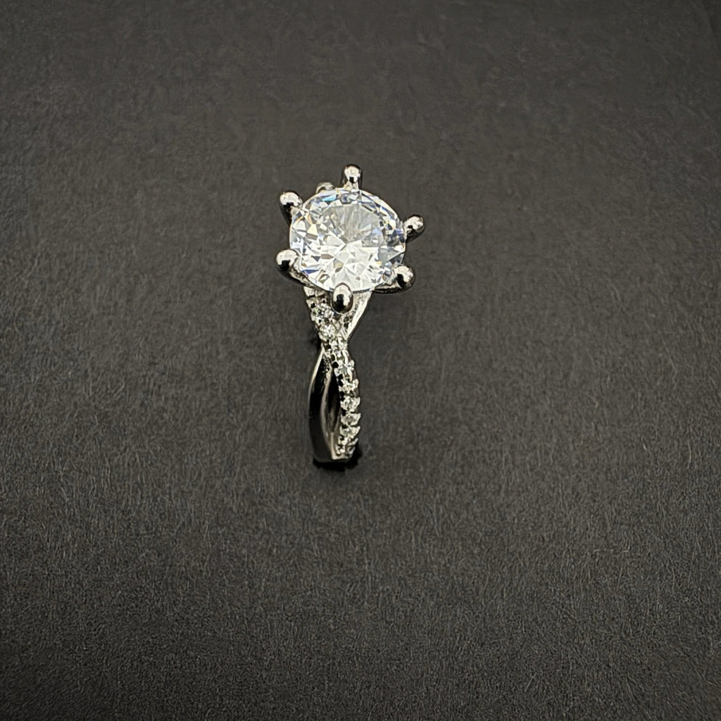 White Gemstone 925 Silver Ring