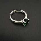 Green Gemstone 925 Silver Ring