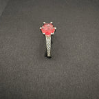 Red Gemstone 925 Silver Ring