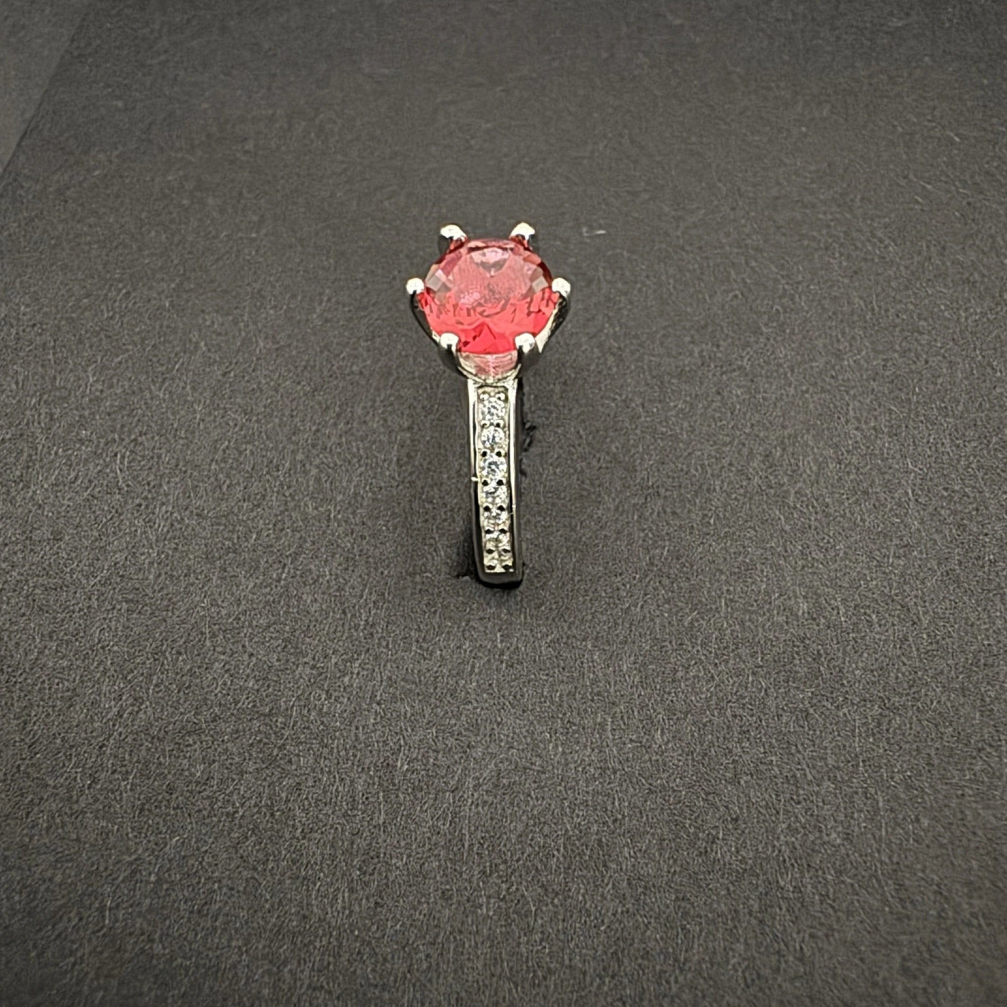 Red Gemstone 925 Silver Ring