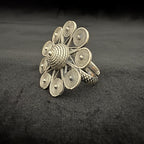 Artisan 92.5 Sterling Silver Floral Filigree Ring