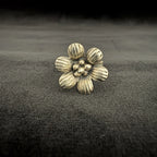 Textured Petals Floral 925 Silver Ring