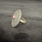 Intricate Geometric Design 925 Silver Ring