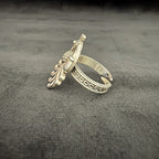 Peacock Adjustable 925 Silver Ring