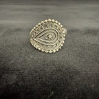 Ornate Teardrop 925 Silver Ring