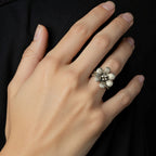 Textured Petals Floral 925 Silver Ring